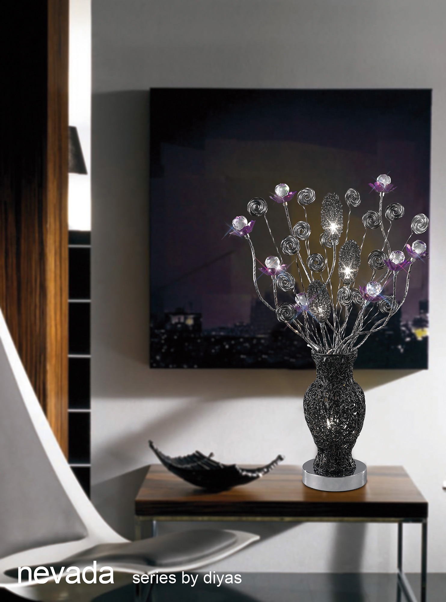 Nevada Aluminium Crystal Table Lamps Diyas Home Modern Crystal Table Lamps Nevada Aluminium Crystal Table Lamps Diyas Home Modern Crystal Table Lamps